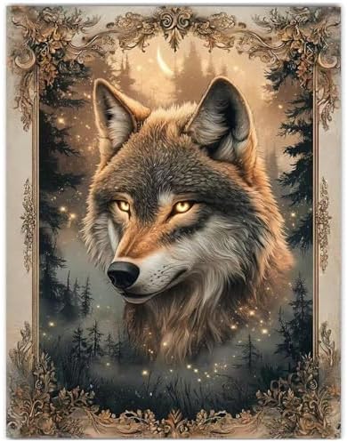 CRZMODE Wolf Paint by Numbers Kit for Adults, Wolf Paint by Numbers for Adults, Acrylic Painting Crafts for Home Decor Gift (16x20inch) by Unknown