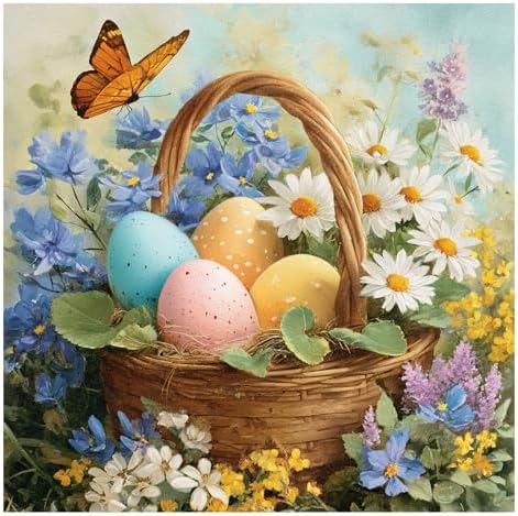 Reivworl Easter Paint by Numbers Kit for Adults Beginner 16×20 inch by Reivworl