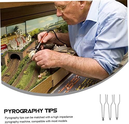 WOONEKY 9pcs Pyrography Tips for Wood Burning Pen Lightweight Compact Nibs Suitable for Beginners and Professionals for Creating Lasting Artworks - Image 2