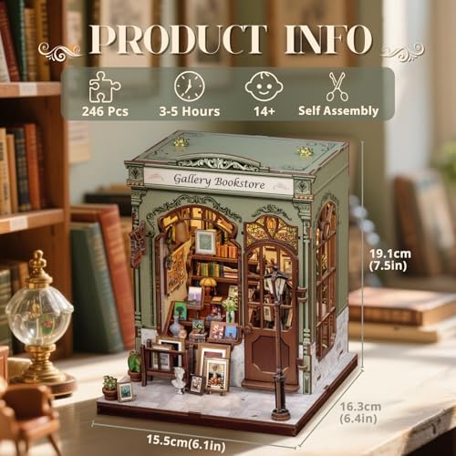 Cutefun Book Nook Kit - DIY Miniature Dollhouse Kit for Adults and Teens - Image 2