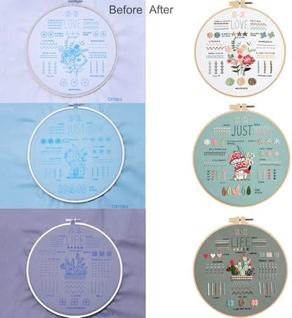 COCOMOX Embroidery Kit for Beginners Adults, Needlepoint Cross Stitch Kits - Image 4