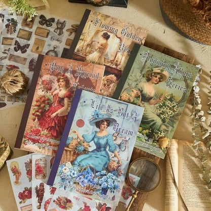 550+ Aesthetic Scrapbook Stickers, Vintage Stickers for journaling Butterfly Plant Flower Nature Washi Sticker Book for Adults, Junk Journal Supplies for DIY Art Collage Album Scrapbooking Planner - Image 6
