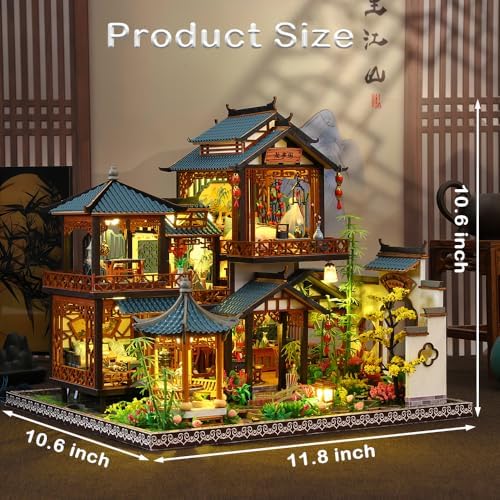 DIY Miniature Dollhouse Kit, Mini House Making Kit with Light - Image 2