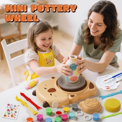 Capybaras Pottery Wheel Kit for Kids with foot pedal for kids ages 6-12 - Image 4