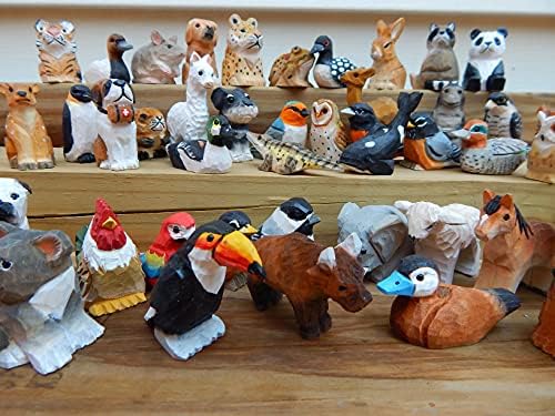 Selsela DIY Paintable Wooden Bird Figurine - Unfinished Paint Your Own Personalized Sculpture Wood Craft Figurine Statue Art Small, Hand-Carved Small Animal Art & Home Decor - Image 6