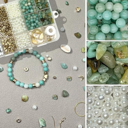 Jewelry Making Kit, Natural Amazonite Stone & Letter Beads for DIY Crafts - Image 4
