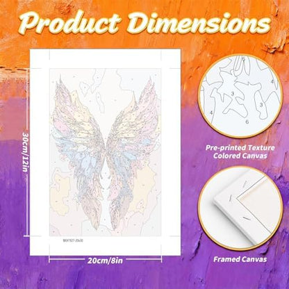 Gemozaic Framed Paint by Numbers Kit for Adults with Easel - Angel Wing - Image 2