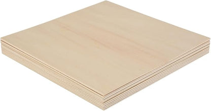 10Pcs 20X20X0.2cm Basswood Sheets Unfinished Wood Board, Rectangle Blank Wooden, Wooden Cutouts for Crafts