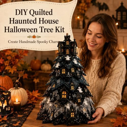 2026 New Christmas & Halloween DIY Quilted Fabric Tree Kit, 3D Layered Sewing Craft Set for Beginners, Christmas Tree Quilt Kit, Handmade Tabletop Holiday Decor, Gift for Craft Lover - Image 2