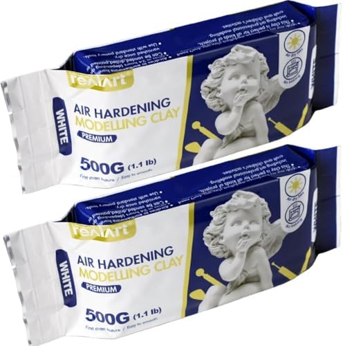 REALART Air Dry Clay for Adults (2.2 LB White) Airdry Clay Air Dry by REALART