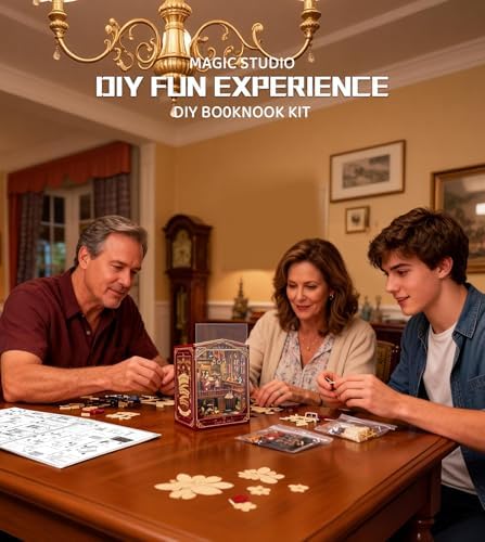 Spilay Book Nook Kit for Adults, Magic Studio DIY Miniature House Kit - Image 5