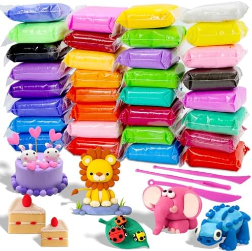 MuseLuxe Air Dry Clay - 32 Colors Modeling Clay Kit with 3 Sculpting Tools by Unknown