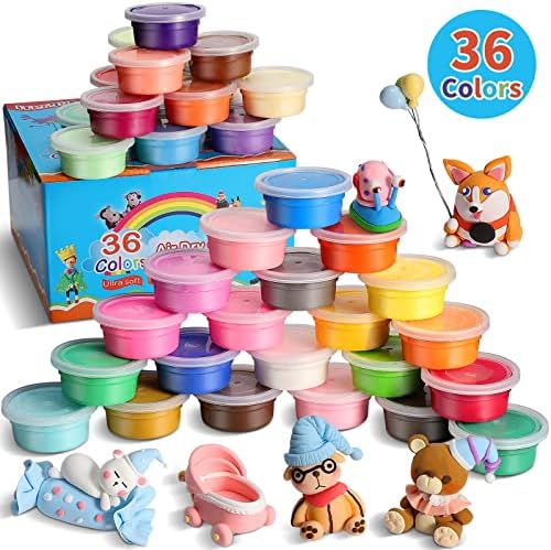 ifergoo Air Dry Clay, 36 Colors Magic Foam Modeling Clay for Kids - Image 2