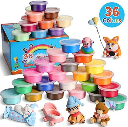 ifergoo Air Dry Clay, 36 Colors Magic Foam Modeling Clay for Kids - Image 2