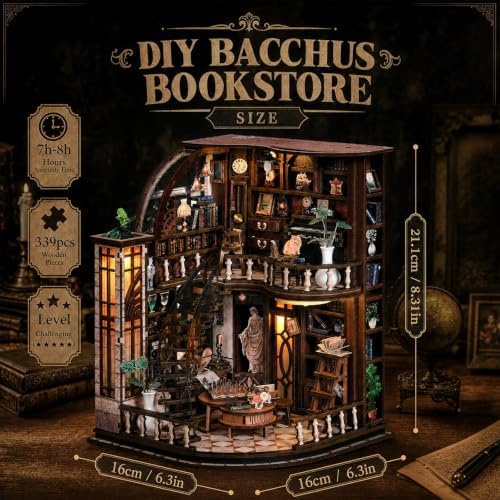 CLICLIET Book Nook, DIY Book Nook Kits for Adults, 3D Wooden Dollhouse Kits - Image 2