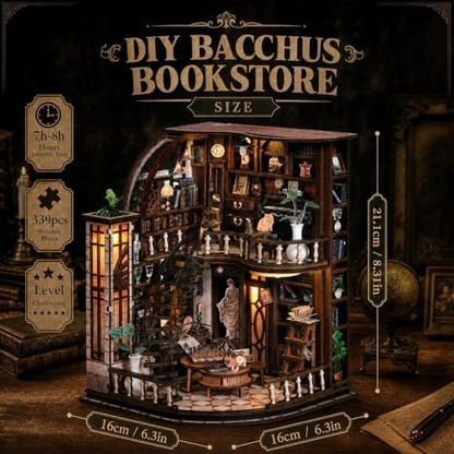 CLICLIET Book Nook, DIY Book Nook Kits for Adults, 3D Wooden Dollhouse Kits - Image 2