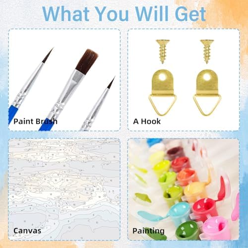 Paint by Numbers Kit for Adults Soccer Paint by Number for Adult Beginner - Image 4
