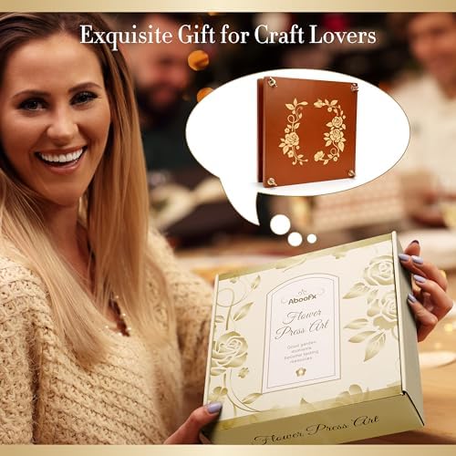Aboofx Flower Press Kit for DIY Journal Bookmark Frame, 10" x 10" 10 Layers Wood Flower Pressing Kit with Storage Bags for Dried Flowers Plant Wedding Bouquet Preservation Kits, Gift for Craft Lovers - Image 4