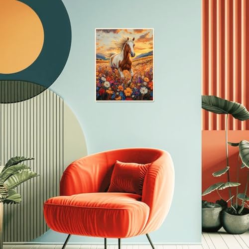 obterie Horse Paint by Numbers Kit for Adults Beginner Animals Oil Painting Kit Adult Paint by Number Kits on Canvas DIY Painting for Beginners Art by Numbers for Gifts Home Wall Decor 16x20 Inch - Image 3
