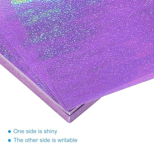 MECCANIXITY 100 Sheet Glitter Origami Paper 4x4 Inch Shiny Sparkly Square Folding Sheet 10x10cm Iridescent Paper for DIY Art, Craft Decor, Dark Purple - Image 4