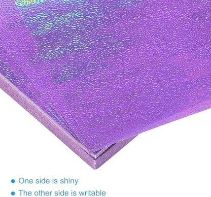 MECCANIXITY 100 Sheet Glitter Origami Paper 4x4 Inch Shiny Sparkly Square Folding Sheet 10x10cm Iridescent Paper for DIY Art, Craft Decor, Dark Purple - Image 4