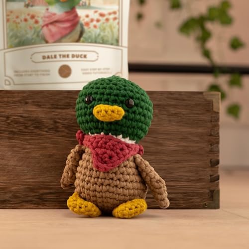 Amigurumi Crochet Kit for Beginners Adults and Kids, Learn to Crochet Kits for Adults Beginner with Easy Yarn, Stuffed Crochet Animal Kit with Step-by-Step Video Tutorials - Dale the Duck - Image 4