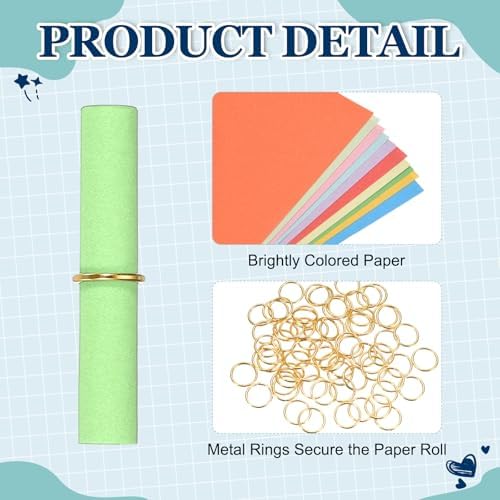 MECCANIXITY 80Pcs Message Paper Scrolls 3x6cm Lucky Wishing Light Green - Image 3