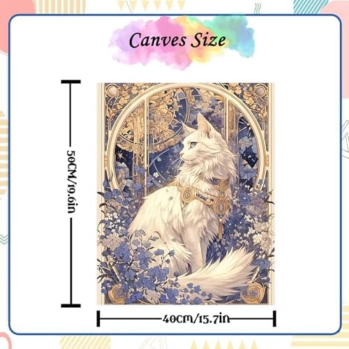NZNANCHU Paint by Number for Adult,DIY Painting Kits for Adults,Color by Numbers,Paint by Number Canvas Crafts Watercolor for Beginners Hoom Decor (cat2) - Image 3