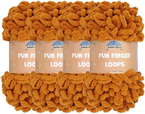 JubileeYarn Fun Finger Loops Yarn - Chocolatier - 4 Skeins by BambooMN