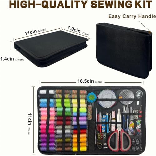 197PCS Sewing Kit for Adults, 43 XL Thread Spool, Beginners with Advanced Large Sewing Sets, Suitable for Travelers, Adults, Children, Beginners, Emergency Items, DIY and Family Sewing Kit - Image 7