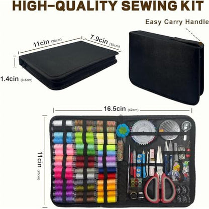 197PCS Sewing Kit for Adults, 43 XL Thread Spool, Beginners with Advanced Large Sewing Sets, Suitable for Travelers, Adults, Children, Beginners, Emergency Items, DIY and Family Sewing Kit - Image 7