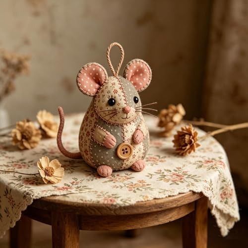 Sewing Project Kits with Buttons Mouse Ornament - Image 3