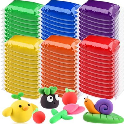 VioraWhite 72 Pcs 38oz Air Dry Clay Bulk Modeling Clay,Fresh Color by VioraWhite