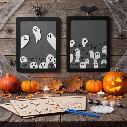 Weysat 4 Pcs Large Wood Halloween Frames,9.84 inches by Weysat
