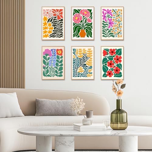 6 Pack Paint by Numbers Kit for Adults, Flowers Number Painting, 8x12 Inch - Image 6