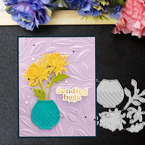 Lapoo Flowers Cutting Die for Scrapbooking - Durable Metal Cutting Die for DIY Scrapbook Photo Album Decorative Paper Card, Metal Card Making Supplies (Daisies in The Flower Pot 3.9 x 3.5 in) - Image 3