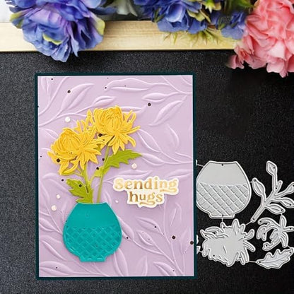 Lapoo Flowers Cutting Die for Scrapbooking - Durable Metal Cutting Die for DIY Scrapbook Photo Album Decorative Paper Card, Metal Card Making Supplies (Daisies in The Flower Pot 3.9 x 3.5 in) - Image 3