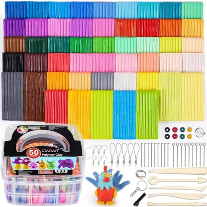 CiaraQ 50-Color Polymer Clay Oven Bake Modeling Kit by CiaraQ