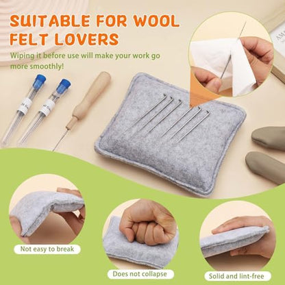 Yizzvb 7 Pcs Needle Felting Kit Felting Kits Wool Felt Animal Kit - Image 5