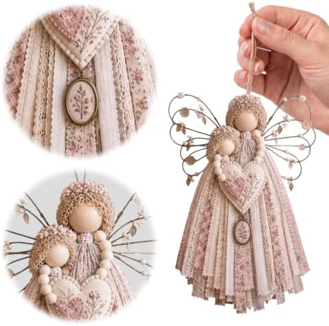 Fabric Angel Wall Hanging Kit, DIY Macrame Craft for Adults Beginners - Image 2