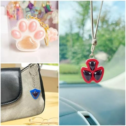 Paw Print Silicone Mold Cute Puppy Kitten Bear Paw Resin Casting Mold Animal Animal Footprint Epoxy Resin Molds for DIY Keychain Supplies Jewelry Making - Image 3