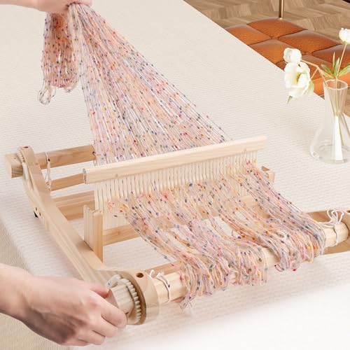 PURCOULEUR 16 Inches Rigid Heddle Loom，Wooden Loom Kit for Adults - Image 3