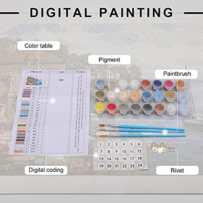Bozfoxa Paint by Numbers Kit for Adults Beginner Fox Mushroom Forest - Image 5