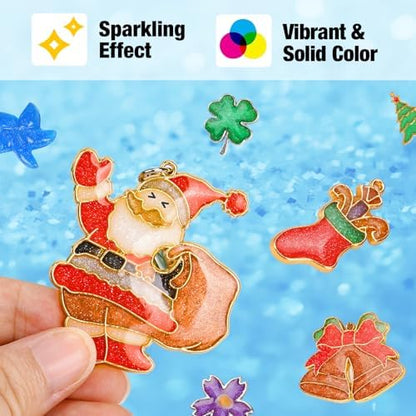 JDiction Glitter Colored UV Resin, 8 Colors Hard Resin for Jewelry Making - Image 3