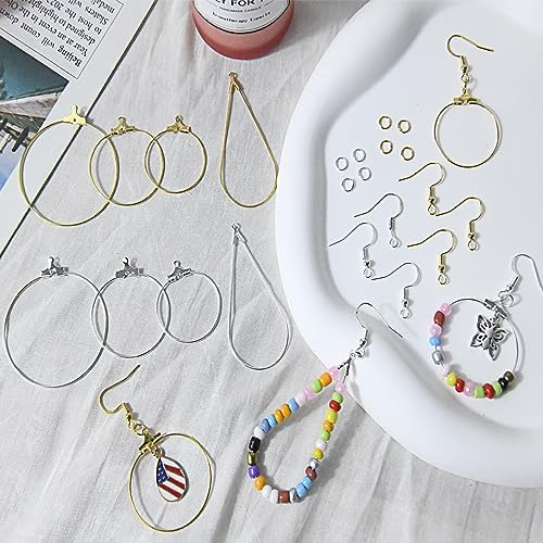 XKCWXY 483Pcs Earring Making Kit with Beading Hoops and Earring Findings - Image 3