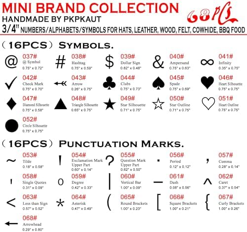 68Pcs 3/4" Custom Branding Iron for Wood, Leather Branding Stamp - Image 4