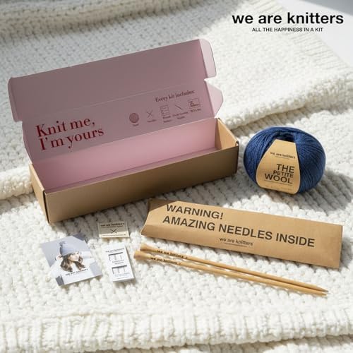 We Are Knitters Tremblant Beanie Kit | Beginner Knitting Gift Kit | Easy Flat Knit Winter Hat | Cozy DIY Handmade Beanie Set - Image 5