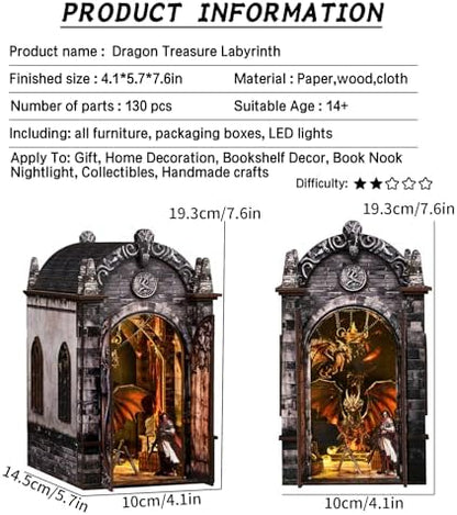 Spilay Book Nook Kit for Adults, Magic DIY Miniature House Kit - Image 2