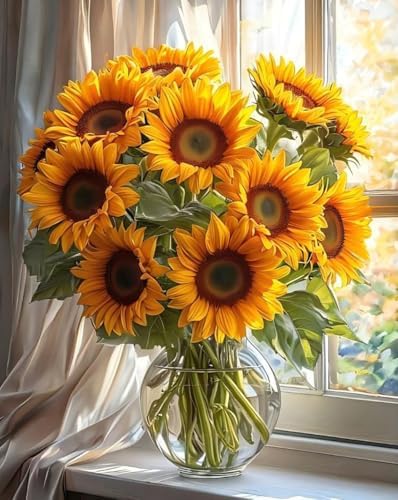 ZRIZQ Sunflower Paint by Numbers Kit for Adults Beginner,Flowers,16x20 by ZRIZQ