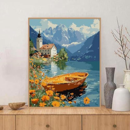 ZRIZQ Paint by Numbers Kit for Adults Beginner,Lake,16x20 - Image 3